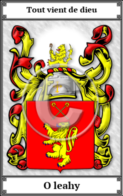 O leahy Family Crest Download (JPG)  Book Plated - 150 DPI